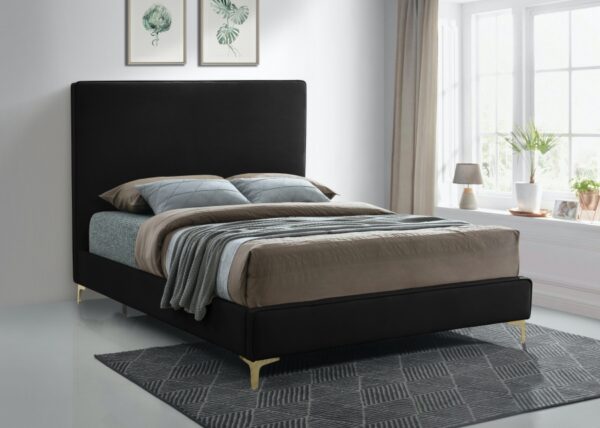 Geri Velvet Upholstered Bed