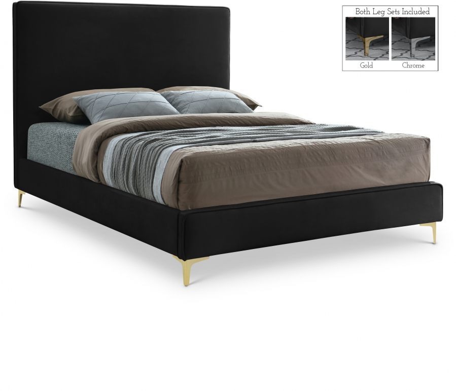 Geri Velvet Upholstered Bed
