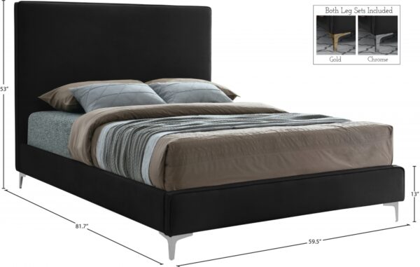 Geri Velvet Upholstered Bed
