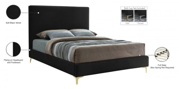 Geri Velvet Upholstered Bed