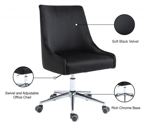 Karina Velvet Upholstered Office Chair