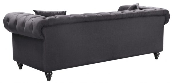Chesterfield 71" Linen Textured Fabric Upholstered Loveseat