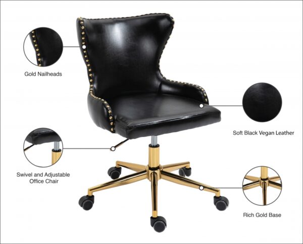 Hendrix Vegan Leather Upholstered Office Chair