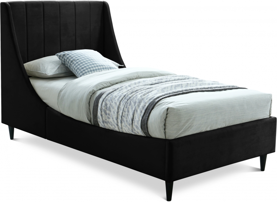 Eva Velvet Upholstered Bed