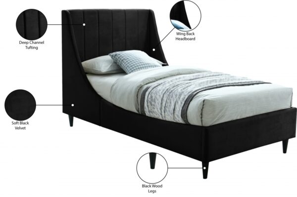Eva Velvet Upholstered Bed