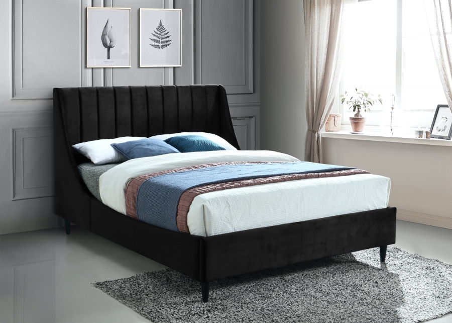 Eva Velvet Upholstered Bed