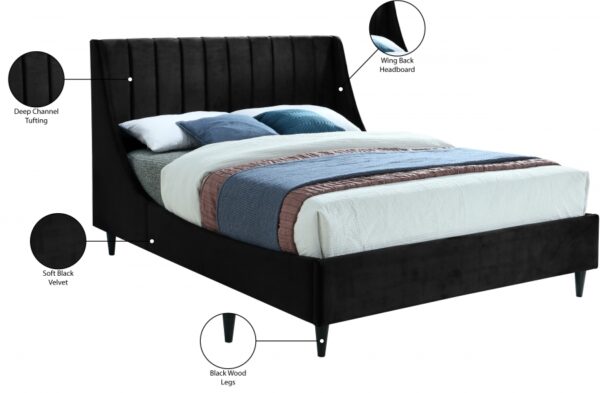 Eva Velvet Upholstered Bed