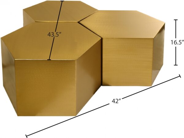 Hexagon Iron 3pc. Modular Coffee Table