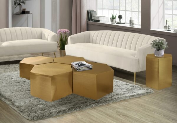 Hexagon Iron 4pc. Modular Coffee Table