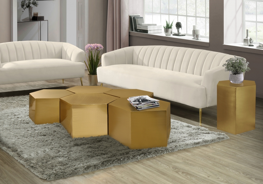 Hexagon Iron 5pc. Modular Coffee Table