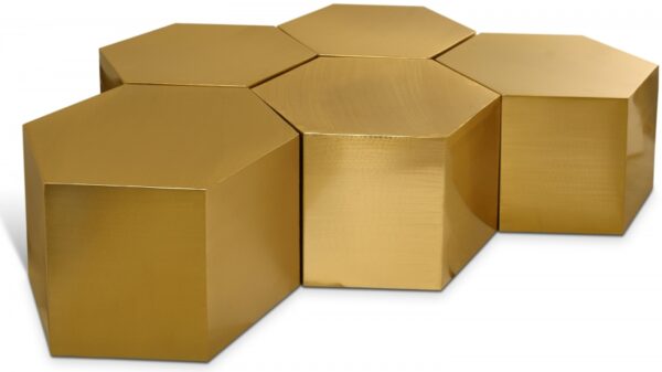 Hexagon Iron 5pc. Modular Coffee Table