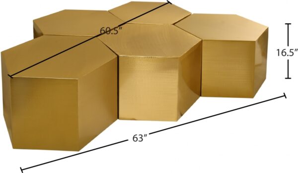 Hexagon Iron 5pc. Modular Coffee Table