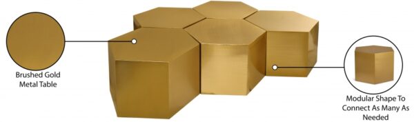 Hexagon Iron 5pc. Modular Coffee Table