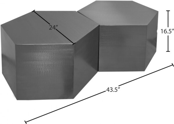 Hexagon Iron 2pc. Modular Coffee Table