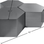 Hexagon Iron 3pc. Modular Coffee Table