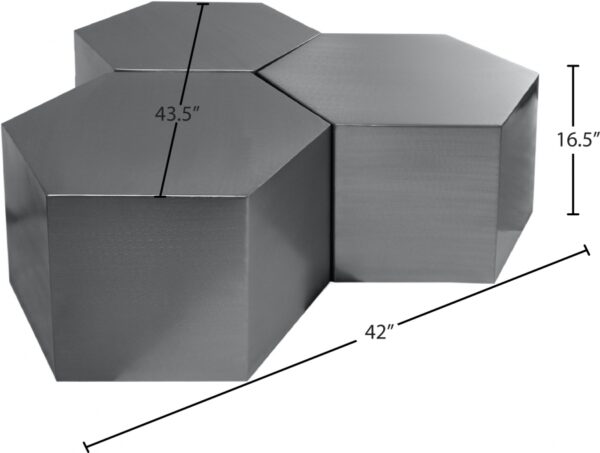 Hexagon Iron 3pc. Modular Coffee Table