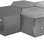 Hexagon Iron 4pc. Modular Coffee Table