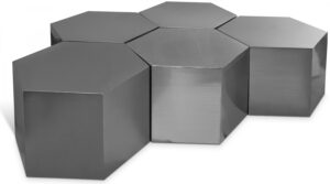 Hexagon Iron 5pc. Modular Coffee Table