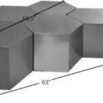 Hexagon Iron 5pc. Modular Coffee Table