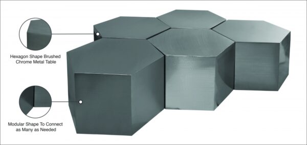 Hexagon Iron 5pc. Modular Coffee Table