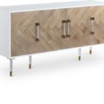 Jive Lacquer Finish, Birch Wood And Acrylic Sideboard / Buffet
