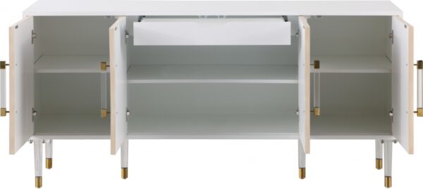 Jive Lacquer Finish, Birch Wood And Acrylic Sideboard / Buffet