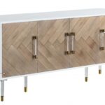 Jive Lacquer Finish, Birch Wood And Acrylic Sideboard / Buffet