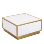 Glitz Faux Marble And Steel Coffee Table