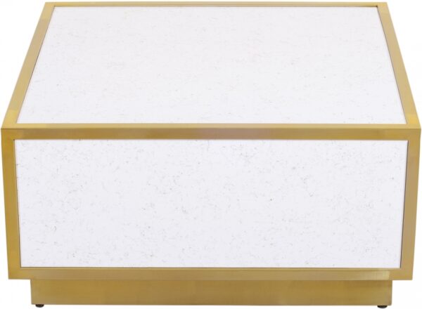 Glitz Faux Marble And Steel Coffee Table