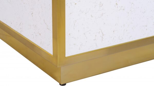 Glitz Faux Marble And Steel Coffee Table