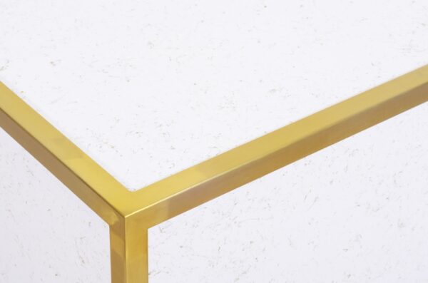 Glitz Faux Marble And Steel Coffee Table