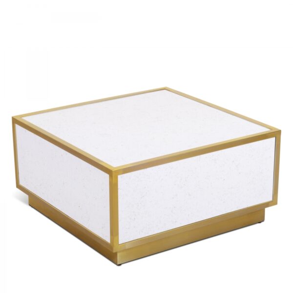 Glitz Faux Marble And Steel Coffee Table