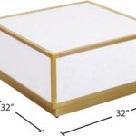 Glitz Faux Marble And Steel Coffee Table