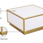 Glitz Faux Marble And Steel Coffee Table