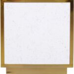 Glitz Faux Marble And Steel End / Side Table