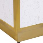 Glitz Faux Marble And Steel End / Side Table