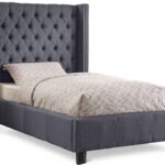 Ashton Linen Textured Fabric Upholstered Bed