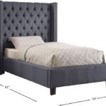 Ashton Linen Textured Fabric Upholstered Bed