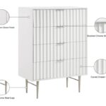 Modernist Wood Veneer And Stainless Steel Base Chest