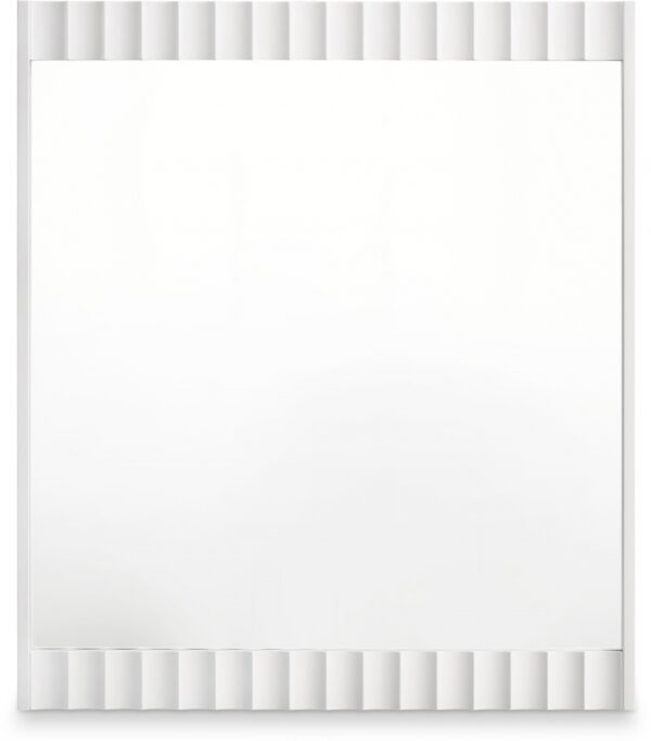 Modernist Wood Veneer Framed Mirror