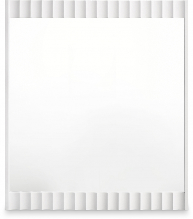 Modernist Wood Veneer Framed Mirror
