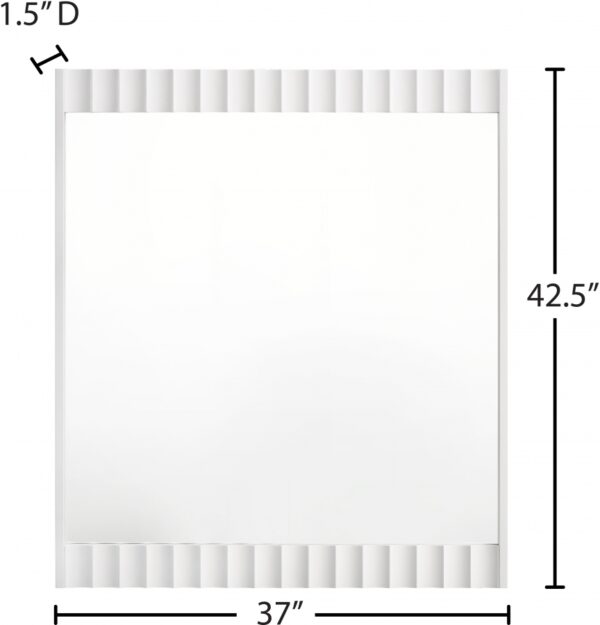 Modernist Wood Veneer Framed Mirror