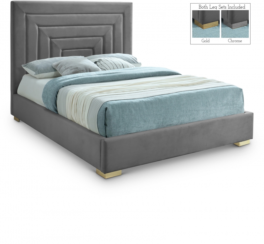 Nora Velvet Upholstered Bed