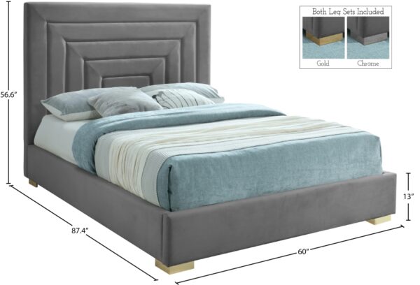 Nora Velvet Upholstered Bed
