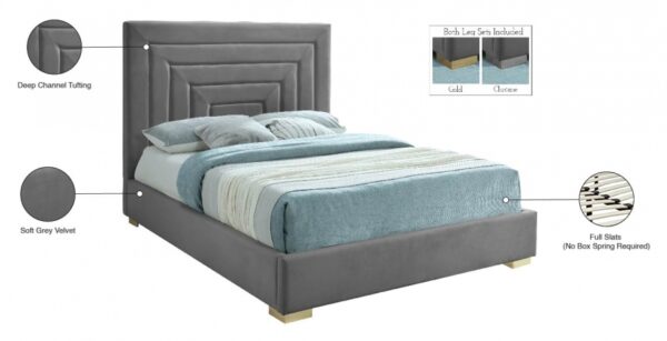 Nora Velvet Upholstered Bed