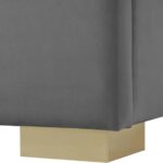 Nora Velvet Upholstered Twin Bed