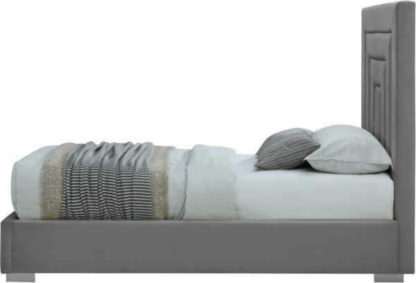 Nora Velvet Upholstered Twin Bed