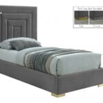 Nora Velvet Upholstered Twin Bed