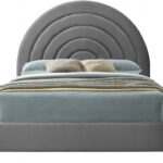 Rainbow Velvet Upholstered Bed