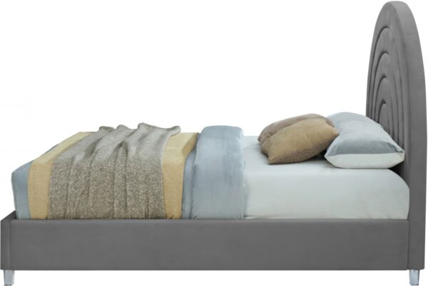 Rainbow Velvet Upholstered Bed
